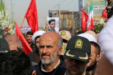 پیکر شهید احمد توکلی کوچکسرایی، از شهدای مرزبانی کشور در قرچک تشییع و به خاک سپرده شد