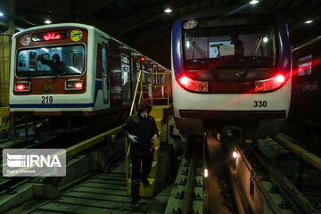 Washing and disinfection of public transportation system in Tehran