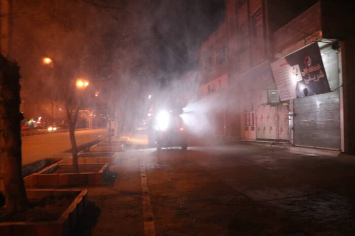 عملیات ضدعفونی و گندزدایی شهر قزوین آغاز شد
