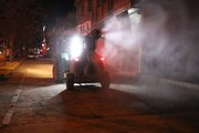ضدعفونی وسایل حمل‌ونقل عمومی و معابر در بوکان