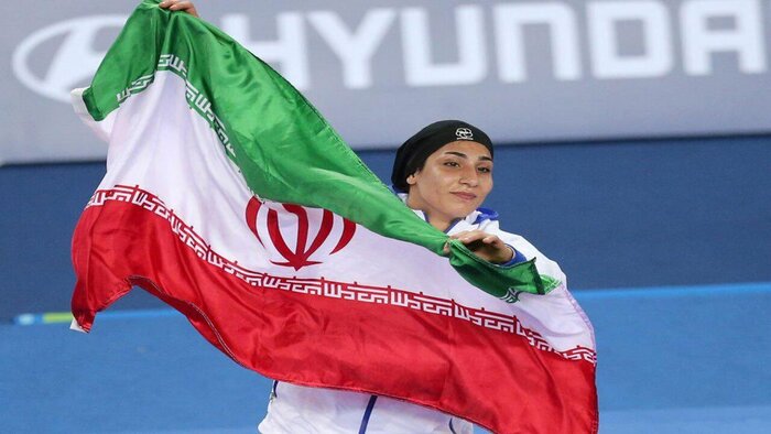Iranian female athlete bags gold, qualified for Olympics