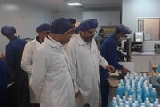 ۴ واحد تولیدی گلستان تولید شبانه‌روزی مواد ضدعفونی و ماسک دارند
