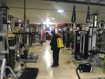 ضدعفونی و گند زدایی اماکن ورزشی شهرستان ماکو