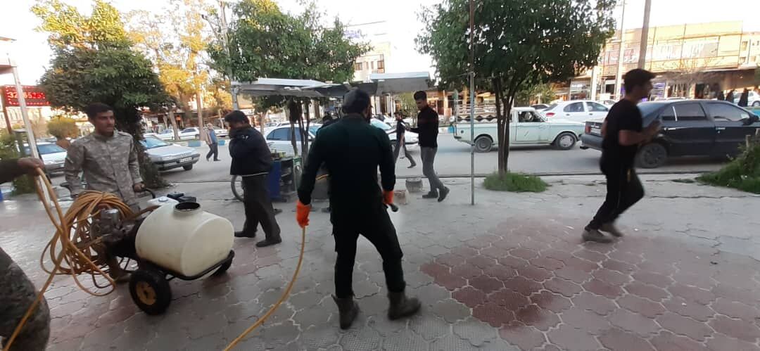 16 گروه جهادی در کهگیلویه برای مقابله با ویروس کرونا فعالیت می کنند