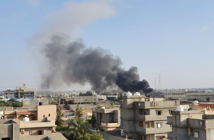 حمله موشکی به فرودگاه طرابلس لیبی