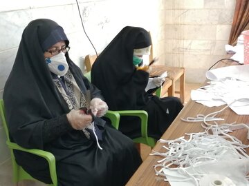 کارگاه جهادی تولید ماسک سپاه دامغان