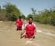 روستای تمبک پایین میناب دچار سیلاب شد