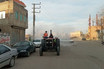 ضدعفونی و گندزدایی روستاهای میاندوآب