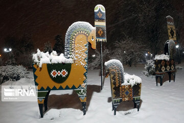 Snowfall in spring in north, west of Iran