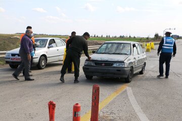 طرح فاصله‌گذاری اجتماعی با مسدود شدن ورودی ورامین اجرا شد