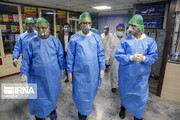 Veep visits coronavirus ward of Imam Hossein Hospital in Iran