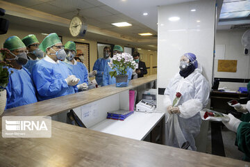 Veep visits coronavirus ward of Imam Hossein Hospital in Iran