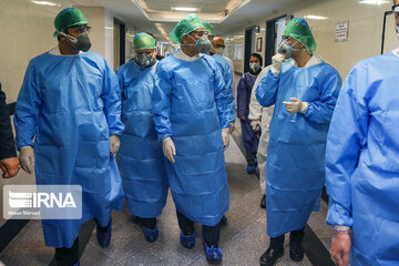 Veep visits coronavirus ward of Imam Hossein Hospital in Iran