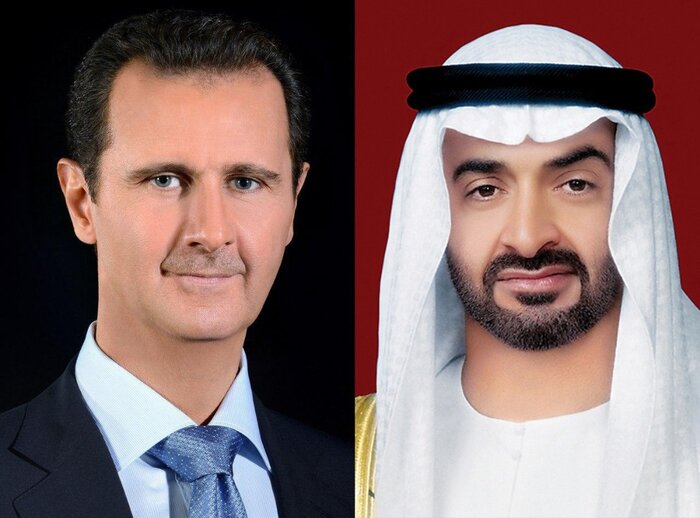 حمایت امارات از سوریه در گفت‌وگوی تلفنی بن زاید با بشار اسد