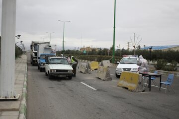 بازدید دادستان سمنان از تب سنجی درمیدان استاندارد ورودی سمنان