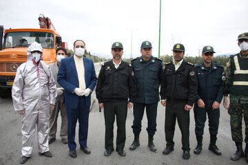 بازدید دادستان سمنان از تب سنجی درمیدان استاندارد ورودی سمنان