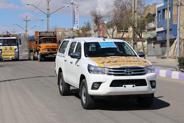 ضد عفونی و گند زدایی شهر بوکان توسط ارتش