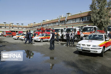 Disinfecting streets in Tehran