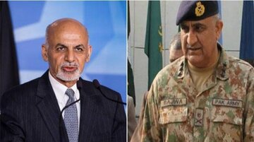 فرمانده ارتش پاکستان و اشرف‌غنی درباره صلح افغانستان رایزنی کردند 