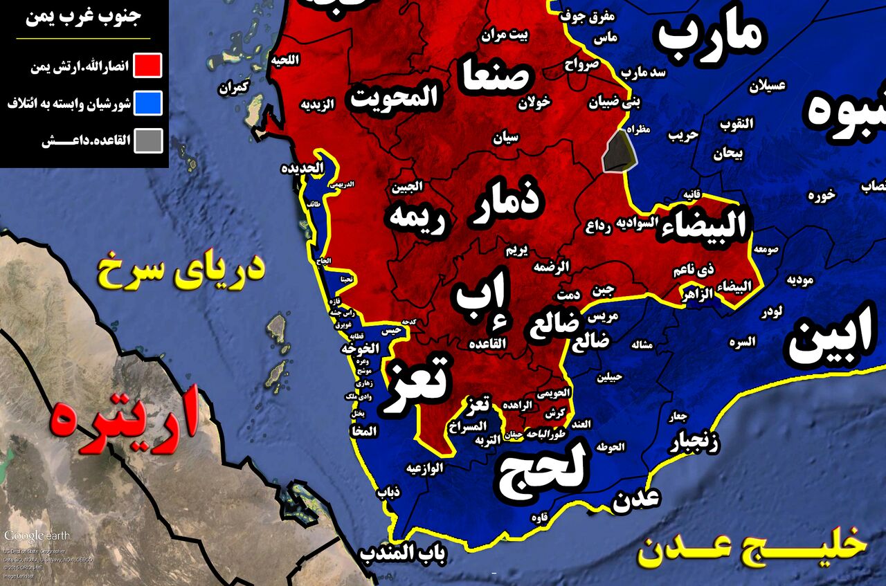 نقشه امارات این بار در " تعز " یمن