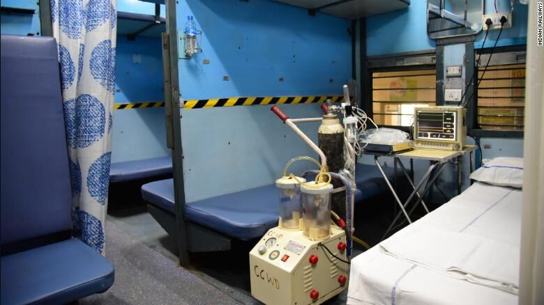 تبدیل واگن های قطار در هند به بیمارستان‌ برای درمان کرونا 