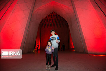 Tehran’s Azadi Tower gets red on Hemophilia Day