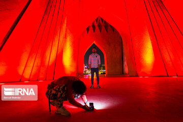 Tehran’s Azadi Tower gets red on Hemophilia Day