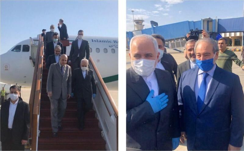ظریف وارد دمشق شد