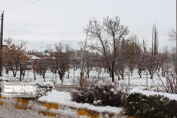 Snowfall in north western Iran; Khalkhal City