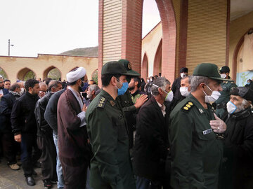 تشییع پیکر شهید جعفرنظامپور از شهدای حادثه تروریستی دیواندر‎ه در شهرستان بیجار 