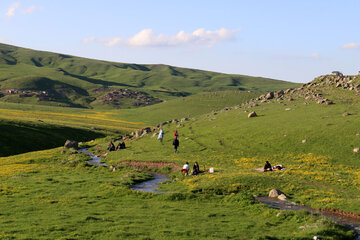 Spring time in Sabalan slopes Mount Northwestern Iran; Ardebil