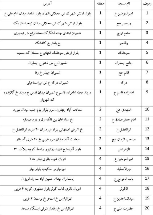 تمهیدات شهرداری برای برگزاری نماز عید سعید فطر در 110 مسجد تهران 2