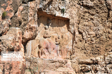 Rock relief of Sasanian Empire's Shapur I in south Iran