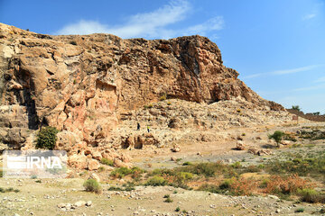 Rock relief of Sasanian Empire's Shapur I in south Iran