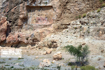 Rock relief of Sasanian Empire's Shapur I in south Iran