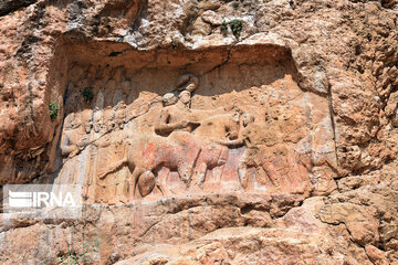 Rock relief of Sasanian Empire's Shapur I in south Iran