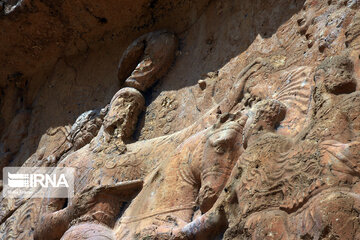 Rock relief of Sasanian Empire's Shapur I in south Iran