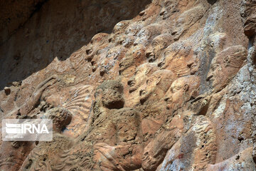 Rock relief of Sasanian Empire's Shapur I in south Iran