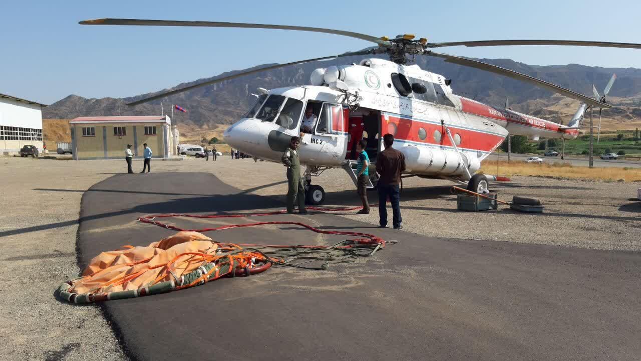 کمک به مهار آتش‌سوزی در ۴ استان با استفاده از بالگردهای هلال‌احمر