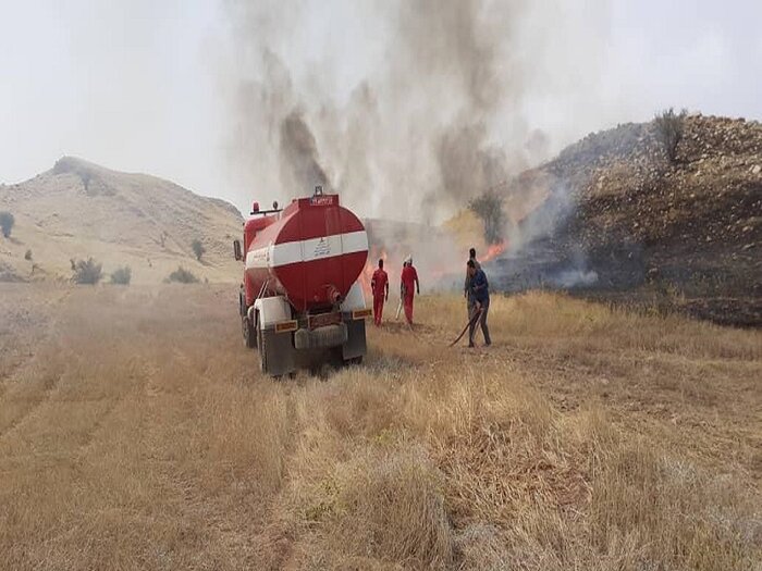 آتش‌سوزی در منطقه حفاظت شده هفت‌شهیدان مسجدسلیمان مهار شد