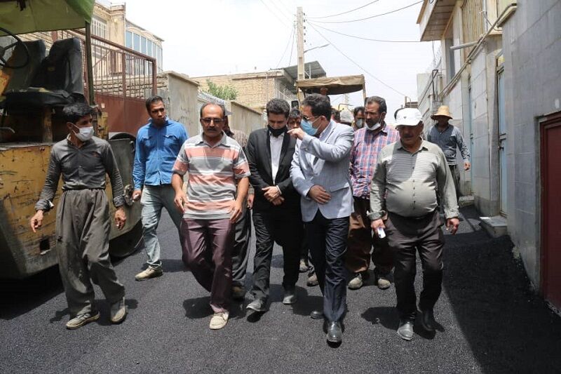 20 هزار مترمربع از محلات نایسر سنندج آسفالت و بهسازی می‌شود