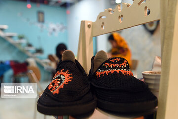 Making traditional shoes “Giveh” in Iran