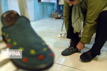 Making traditional shoes “Giveh” in Iran