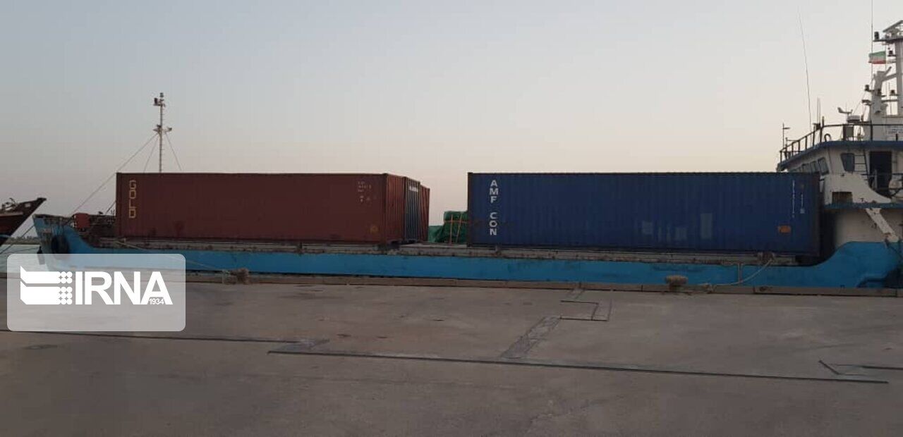 تصدير أول شحنة حاويات من ميناء آبادان الى الكويت تصدير أول شحنة حاويات من ميناء آبادان الى الكويت