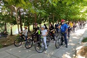 برگزاری همایش دوچرخه‌سواری همگانی گرامیداشت روز خبرنگار در مهاباد 