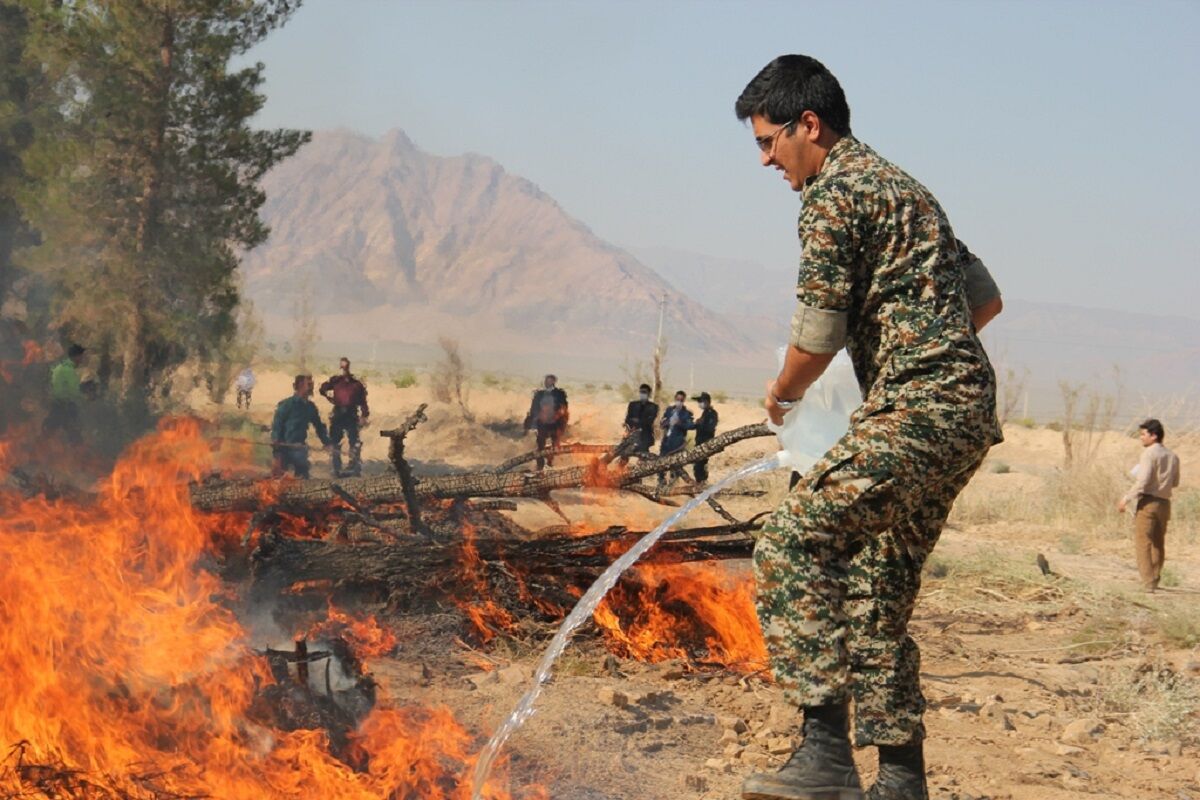 رزمایش اطفا حریق در ابرکوه برگزار شد