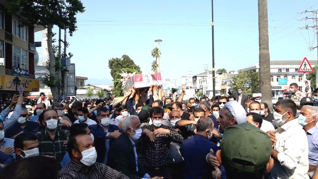 پیکر شهید مدافع حرم در نور تشییع و خاکسپاری شد