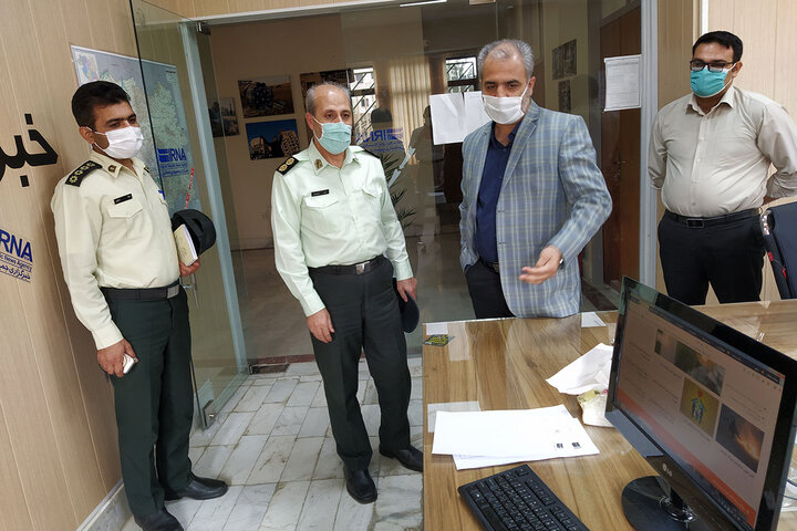 بازدید روسای پلیس فرماندهی انتظامی کردستان از ایرنا