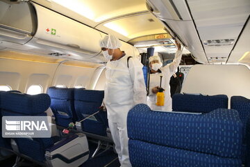 Iran Air fleet disinfection of Coronavirus