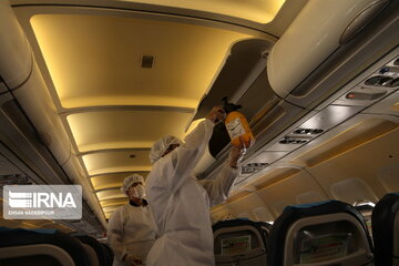 Iran Air fleet disinfection of Coronavirus